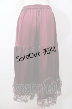 画像2: axes femme kawaii / レースフリルペチスカート M ワイン Y-25-08-17-114-AX-SK-IG-ZI