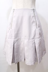 Ank Rouge / ダブルジップスカート  グレー Y-25-08-17-122-CA-SK-SZ-ZY