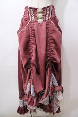 画像1: Ozz oneste / レース切替ドレープフリルスカート  ローズ Y-25-08-17-124-OO-SK-AS-ZY