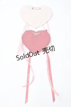 画像2: PINK HOUSE / ハートワッペンセット  ピンク・赤 Y-25-08-17-032-LO-ZA-SZ-ZY