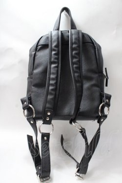 画像2: LISTEN FLAVOR / ハーネス付きレザーリュック  黒 Y-25-08-17-036-PU-BG-SZ-ZY