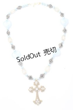画像3: Estrellas / クロスビーズネックレス  サックス Y-25-08-17-003-EL-AC-HR-ZY