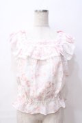 LIZ LISA / リボン柄ショートTops 0 ピンク Y-25-08-18-005-LO-TO-SZ-ZY