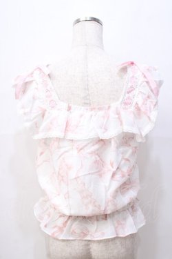 画像3: LIZ LISA / リボン柄ショートTops 0 ピンク Y-25-08-18-005-LO-TO-SZ-ZY