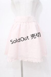 LIZ LISA / シアーチェックスカート 0 ピンク Y-25-08-18-046-LO-SK-SZ-ZY