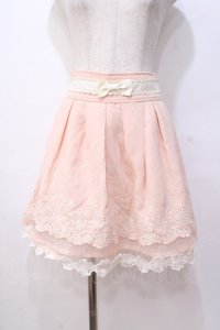 LIZ LISA / カットワークレーススカート 0 ピンク Y-25-08-18-048-LO-SK-SZ-ZY