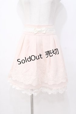 画像1: LIZ LISA / カットワークレーススカート 0 ピンク Y-25-08-18-048-LO-SK-SZ-ZT063