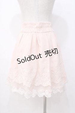 画像3: LIZ LISA / カットワークレーススカート 0 ピンク Y-25-08-18-048-LO-SK-SZ-ZT063