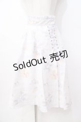 LIZ LISA / ツィードフラワースカート 0 オフ白×サックス Y-25-08-18-057-LO-SK-SZ-ZY