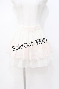 LIZ LISA / ローズ×リボン刺繍スカパン 0 オフ白 Y-25-08-18-067-LO-SK-SZ-ZH