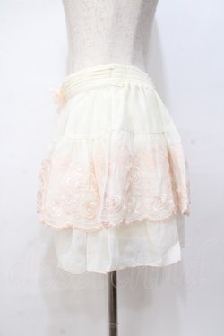 画像2: LIZ LISA / ローズ×リボン刺繍スカパン 0 オフ白 Y-25-08-18-067-LO-SK-SZ-ZY