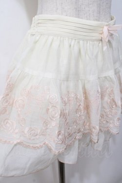 画像4: LIZ LISA / ローズ×リボン刺繍スカパン 0 オフ白 Y-25-08-18-067-LO-SK-SZ-ZY