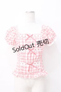 LIZ LISA / ギンガムチェック柄トップス 0 アカ Y-25-08-18-008-LO-TO-SZ-ZI
