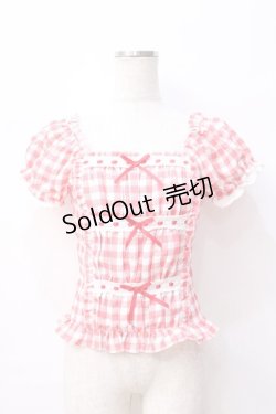 画像1: LIZ LISA / ギンガムチェック柄トップス 0 アカ Y-25-08-18-008-LO-TO-SZ-ZI