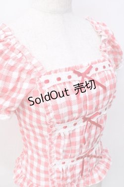 画像4: LIZ LISA / ギンガムチェック柄トップス 0 アカ Y-25-08-18-008-LO-TO-SZ-ZI