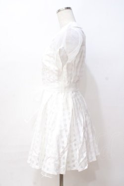 画像2: LIZ LISA / ハート衿付きシアーチェックワンピース 0 白 Y-25-08-18-009-LO-OP-SZ-ZY