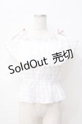 LIZ LISA / シアーチェックスカラップトップス 0 白 Y-25-08-18-002-LO-TO-SZ-ZH