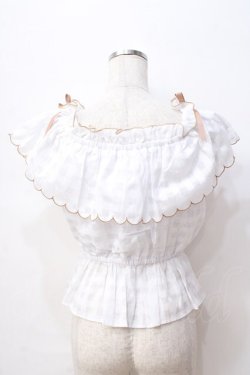 画像3: LIZ LISA / シアーチェックスカラップトップス 0 白 Y-25-08-18-002-LO-TO-SZ-ZY