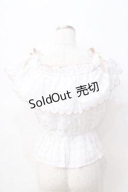 画像3: LIZ LISA / シアーチェックスカラップトップス 0 白 Y-25-08-18-002-LO-TO-SZ-ZH