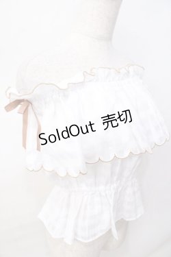 画像4: LIZ LISA / シアーチェックスカラップトップス 0 白 Y-25-08-18-002-LO-TO-SZ-ZH