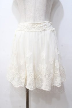 画像1: LIZ LISA / お花刺繍レースチュールスカート 0 アイボリー Y-25-08-18-022-LO-SK-SZ-ZY