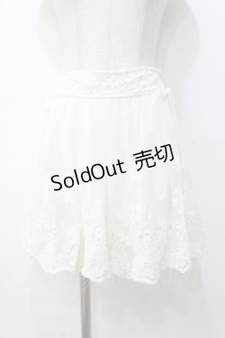 画像1: LIZ LISA / お花刺繍レースチュールスカート 0 アイボリー Y-25-08-18-022-LO-SK-SZ-ZH