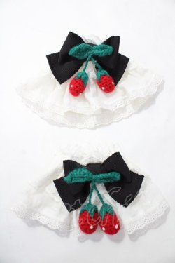 画像1: Angelic Pretty / Sweet Strawberry編みぐるみお袖とめ  黒 Y-25-08-19-001-AP-ZA-SZ-ZY