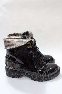 画像4: axes femme / バックル使いレインブーツ M 黒 Y-25-08-19-038-AX-SH-SZ-ZY