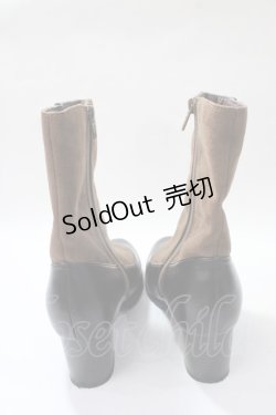 画像3: axes femme / 連ボタン配色ブーツ M 茶 Y-25-08-19-039-AX-SH-SZ-ZT501