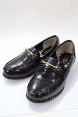 axes femme / パールヒールローファー M 黒 Y-25-08-19-040-AX-SH-SZ-ZY
