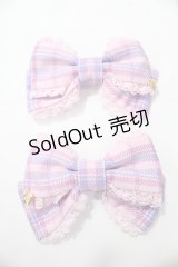 Angelic Pretty / Sprinkle Heart TartanリボンクリップSet  ピンク Y-25-08-19-007-AP-AC-SZ-ZY