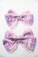 画像2: Angelic Pretty / Sprinkle Heart TartanリボンクリップSet  ピンク Y-25-08-19-007-AP-AC-SZ-ZY (2)