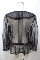 画像2: Melody BasKet / 朝霧を纏うブラウス M 黒 Y-25-08-19-049-LO-BL-SZ-ZT022 (2)
