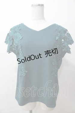 画像1: axes femme / レース袖カットT M グリーン Y-25-08-19-059-AX-TO-SZ-ZT196