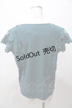 画像2: axes femme / レース袖カットT M グリーン Y-25-08-19-059-AX-TO-SZ-ZT196