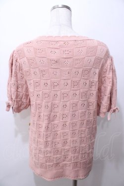 画像2: PINK HOUSE / フラワーバスケットテディモチーフ付きカーディガン  ピンク Y-25-08-19-062-LO-TO-SZ-ZY