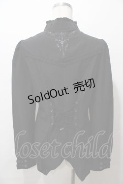 画像2: Ozz oneste / ベルトデザインジップシャツ  黒 Y-25-08-19-064-OO-BL-SZ-ZY