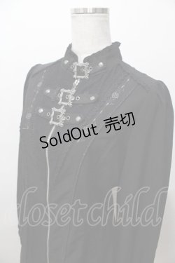 画像3: Ozz oneste / ベルトデザインジップシャツ  黒 Y-25-08-19-064-OO-BL-SZ-ZY