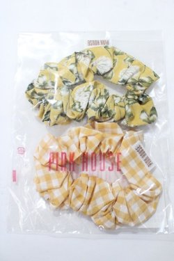 画像1: PINK HOUSE / シュシュ  イエロー Y-25-08-19-010-LO-ZA-SZ-ZY