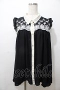 axes femme / 切り替えノースリトップス M 黒 Y-25-08-19-071-AX-TO-SZ-ZY
