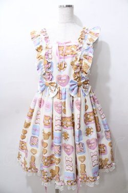 画像1: Angelic Pretty / Sweet Cookie Boxジャンパースカート  アイボリー Y-25-08-19-075-AP-OP-SZ-ZY