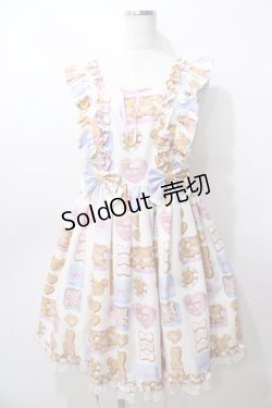 画像1: Angelic Pretty / Sweet Cookie Boxジャンパースカート  アイボリー Y-25-08-19-075-AP-OP-SZ-ZY