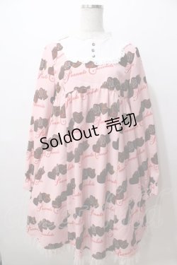 画像1: Emily Temple cute / LOVE チョコワンピース  ピンク Y-25-08-19-082-ET-OP-SZ-ZY