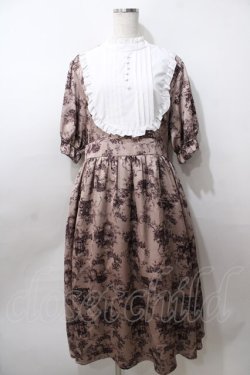 画像1: m petit by misako / AM*トワルドジュイワンピース  ピンク Y-25-08-19-083-LO-OP-SZ-ZY