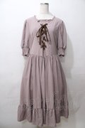 m petit by misako / AMレースアップワンピース  ピンク Y-25-08-19-085-LO-OP-SZ-ZY