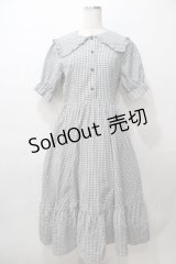 m petit by misako / ギンガムチェックワンピース M 中灰 Y-25-08-19-088-LO-OP-SZ-ZY
