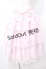 Angelic Pretty / Sugar Heartsティアードスカート  ピンク Y-25-08-19-093-AP-SK-SZ-ZY