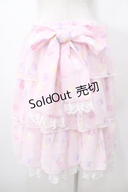 画像2: Angelic Pretty / Sugar Heartsティアードスカート  ピンク Y-25-08-19-093-AP-SK-SZ-ZY