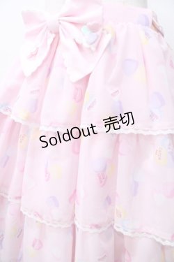 画像3: Angelic Pretty / Sugar Heartsティアードスカート  ピンク Y-25-08-19-093-AP-SK-SZ-ZY