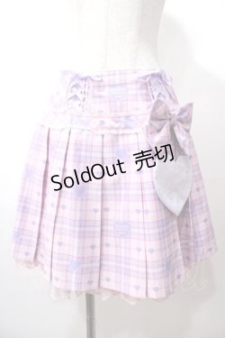画像1: Angelic Pretty / Sprinkle Heart Tartanスカート  ピンク Y-25-08-19-094-AP-SK-SZ-ZY